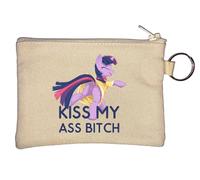 Kiss My Ass Btch Art Porte-monnaie Beige, beige, Taille unique