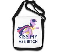 Kiss My Ass Btch Art Sac à bandoulière Blanc, blanc, Taille unique
