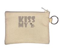 Kiss My Ass Porte-clés humoristique avec graphique gris Beige, beige, Taille unique