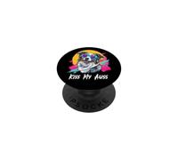 Kiss My Auss 80s 90s Blue Merle Australian Shepherd Lover PopSockets PopGrip Adhésif