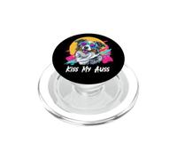 Kiss My Auss 80s 90s Blue Merle Australian Shepherd Lover PopSockets PopGrip pour MagSafe