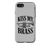 Kiss My Brass Trompette Jeu de Mots Amusant Musicien Coque pour iPhone SE (2020) / 7/8