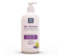 Kiss My Face Lotion anti-stress pour les mains et le corps Lavande + ylang-ylang - Lotion végétalienne sans cruauté envers les animaux pour peaux sèches - Flacon pompe de 473,6 g (lavande et