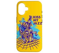 Kiss My Jazz - Illustration de Musicien Coque pour iPhone 16