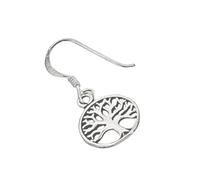Kiss of Leather Boucles d'oreilles en argent sterling 925 - Motif arbre de vie -