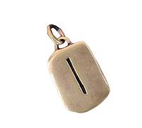Kiss of Leather Pendentif Rune Isa en Bronze N° 97, Bronze