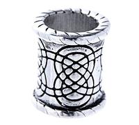 Kiss of Leather Perle pour Barbe Cheveux INOX Nœud Celtique 8mm