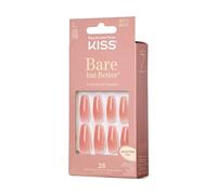 KISS | Ongles artificiels Bare But Better BN03C - Nude Glow - Manucure rapide - 28 pièces