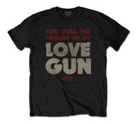 Kiss 'Pull The Trigger' (Black) T-Shirt - NOUVEAU ET OFFICIEL