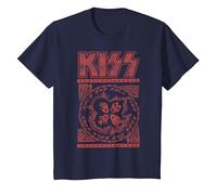 Kiss - Rock and Roll Over T-Shirt, Enfant, Bleu Marine, 8 Ans