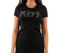 Kiss - T-shirt décoré pour femme RO6005 (S) (Noir)