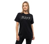 KISS T Shirt Diamante Classic Band Logo Nouveau Officiel Unisex Noir Size S