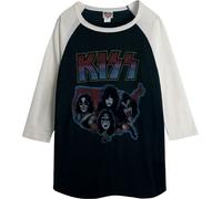 Kiss - T-shirt homme/femme unie manches raglan NS8230 (M) (Noir)