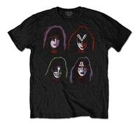 Kiss - T-Shirt # L Black Unisex # Faces [Import]