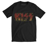 Kiss - T-Shirt # L Black Unisex # Vintage Classic Logo [Import]
