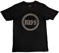 Kiss - T-Shirt Logo pour homme/femme unie RO2793 (XL) (Noir)
