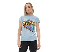 Kiss - T-Shirt # M Blue Femmina # Stars [Import]