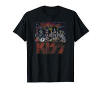KISS - T-Shirt Officiel Graphique BAISER - Démasqué II Homme Noir S Manche Courte Classique