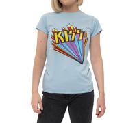 Kiss - T-shirt pour femme RO6092 (XL) (Bleu clair)