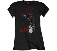 Kiss - T-Shirt # S Black Femmina # Do You Love Me [Import]