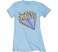 Kiss - T-Shirt # S Blue Femmina # Stars [Import]