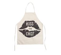 Kiss The Chef Coton Lin Tablier Double Surpiqûre Pour Femme