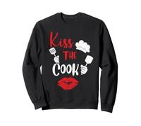 Kiss The Cook Culinary Chef Funny for Men Women Sweatshirt