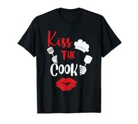 Kiss The Cook Culinary Chef Funny for Men Women T-Shirt Graphique avec Valeur