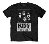 Kiss T-shirt unisexe Tonight – Noir – Taille XL