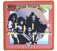 Kiss - Kiss Patch Blurred Hotter Than Hell Band Logo Nouveau Officiel Printed Iron On Size Accessory Size