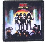 Kiss - Kiss Patch Love Gun Album Cover Band Logo Nouveau Officiel Noir Printed Iron On Size Accessory Size