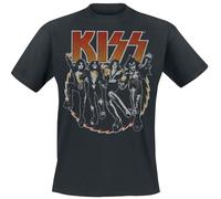 Kiss Vintage Saw Homme T-Shirt Manches Courtes Noir 100% Coton Regular/Coupe Standard