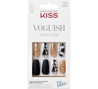 KISS Voguish Fantasy Chillout Long Length Gel Nail Kit with Adhesive Tabs, Glue, Manicure Stick, and Mini File - 28 Nails