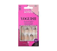 Kiss Voguish Fantasy Halloween Nails Black & Silver Longueur de cercueil Moyenne de cercueil Rose Gel Nail Glue (2G) Mini File de manucure Stick