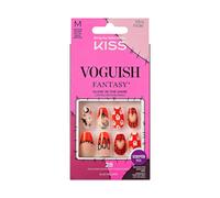 Kiss Voguish Fantasy Halloween Nails Orange Longueur Moyenne Cercer Gel Gel Nail Glue (2G) Mini File de manucure Stick et 28 faux ongles