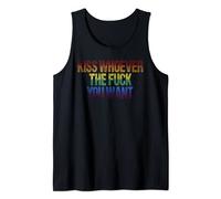 Kiss Whoever the Fuck You Want LGBT Rainbow Flag Débardeur