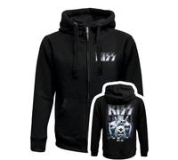 Kiss X Horror Cats Creatures Sweat à capuche zippé Noir