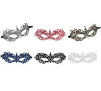 Kissa Masque loup venitien déguisement en dentelle sexy accessoire soirée libertine (Rouge)