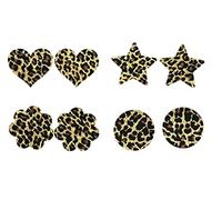 Kissa Nippies Cache tétons Covers, Bijou de Seins Autocollant, Nipples Mamelon léopard (Fleur)