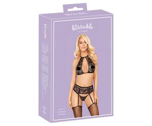 Kissable - Ensemble soutien-gorge dentelle noir dos nu - L/XL