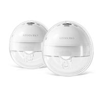 KISSBOBO K6 Tire Lait Electrique Main Libre Ultra Silencieux 45dB, 320mmHg Aspiration Puissante, 4 Modes 19 Niveaux, Fonction Pause et Mémoire, Portable et Discret pour Allaitement (Gris 2 Pack)