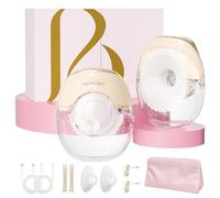 KISSBOBO Tire Lait Electrique Main Libre, Ultra-Fin et Hands-Free, 3 Modes 8 Niveaux, tire-lait Portable et Super Silencieux pour un Tirage Discret(Crème 2pièce)