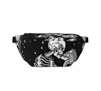 Kissing Lover Sac à bandoulière squelette Tarot Sac banane pour randonnée, promenade du chien, voyage et activités de plein air, multicolore, Taille unique, Sac à dos de