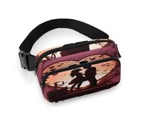 Kissing Silhouette Sac banane léger avec sangle réglable pour course à pied voyage