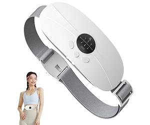 Kissleaf Ceinture Chauffante Regle Douloureuse,Chauffant Regles Douloureuses,USB Rechargeable Ceinture Menstruelle Chauffante,3 Niveaux Chaleur 3 Modes Ceinture Chauffante Ventre (blanc)