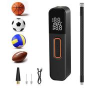kissleaf Pompe à Ballon électrique Intelligente, Portable, gonflage Rapide de la Balle avec manomètre précis et écran LCD numérique pour Football, Basketball, Volley-Ball(2 Aiguilles et 1 buse)