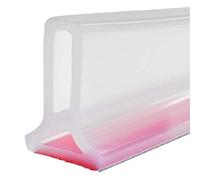 KISSLIU Bande imperméable Pliable de Silicone, obturateur de Barrage d'eau de seuil de Douche, arrêt d'écoulement d'eau de Joint de Plancher de Salle de Bains (Transparent,100cm)