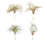 Kissmii 4Pack Artificielle Ananas Herbe Plantes d'air Faux Fleurs Faux Flocage Tillandsia BroméLiacéEs Maison Jardin DéCor