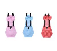 Kissmii Lot de 3 couches pour poulet bantam - Réutilisables - Avec nœuds papillon - Lavables et imperméables - Pour animaux de compagnie, canards, rose soie, bleu et rouge - Taille M