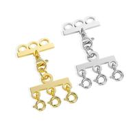 KISSPAT Fermoirs Magnétiques Superposition Doré Argenté pour Colliers | Fermoirs Magnétiques Superposition Doré Argenté Fermoir Ressort Cierre Langosta Séparateur Bijoux DIY Hypoallergénique